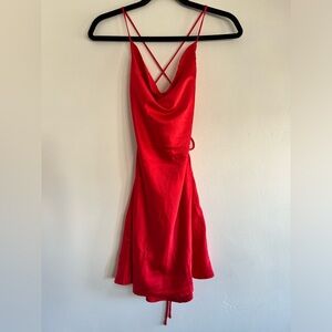 NWT Princess Polly CELENA MINI DRESS RED Size 2 (US) AU 6